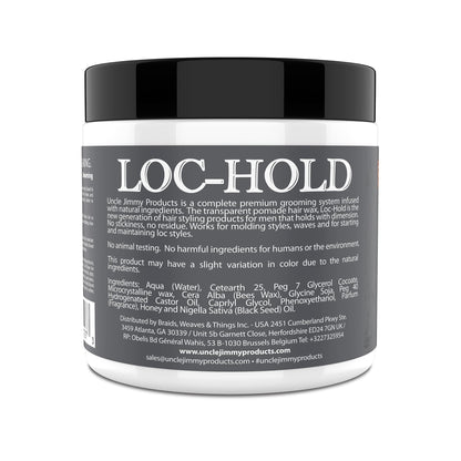 UNCLE JIMMY LOC HOLD PREMIUM HAIR STYLING POMADE/HAIR WAX 6 OZ.