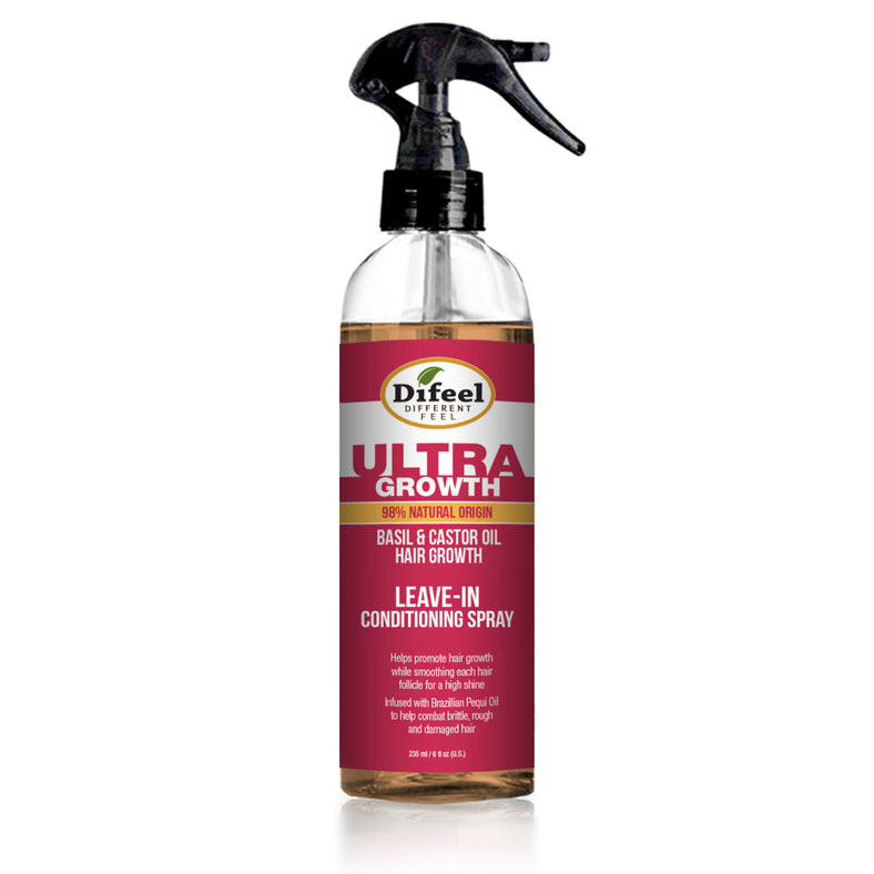 DIFEEL ULTRA GROWTH BASIL & CASTOR OIL LEAVE-IN CONDITIONING SPRAY 6 OZ.