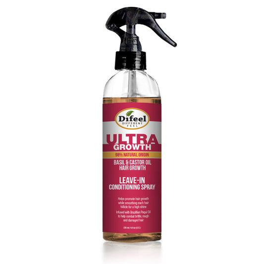 DIFEEL ULTRA GROWTH BASIL & CASTOR OIL LEAVE-IN CONDITIONING SPRAY 6 OZ.