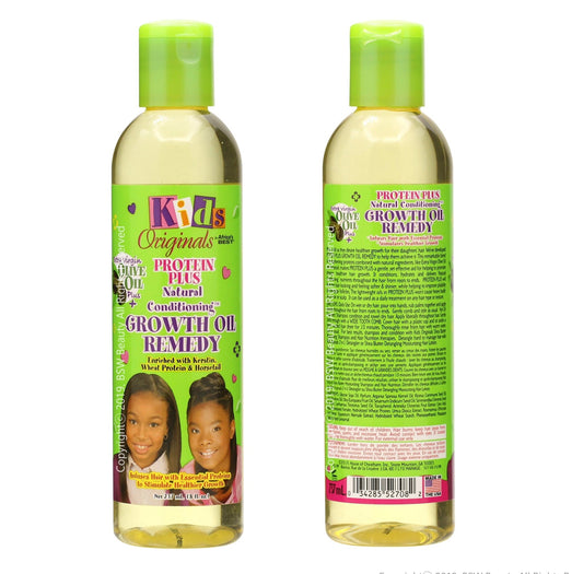 KIDS ORIGINALS PROTEIN PLUS NATURAL CONDITIONING GROWTH OIL REMEDY 8 OZ.