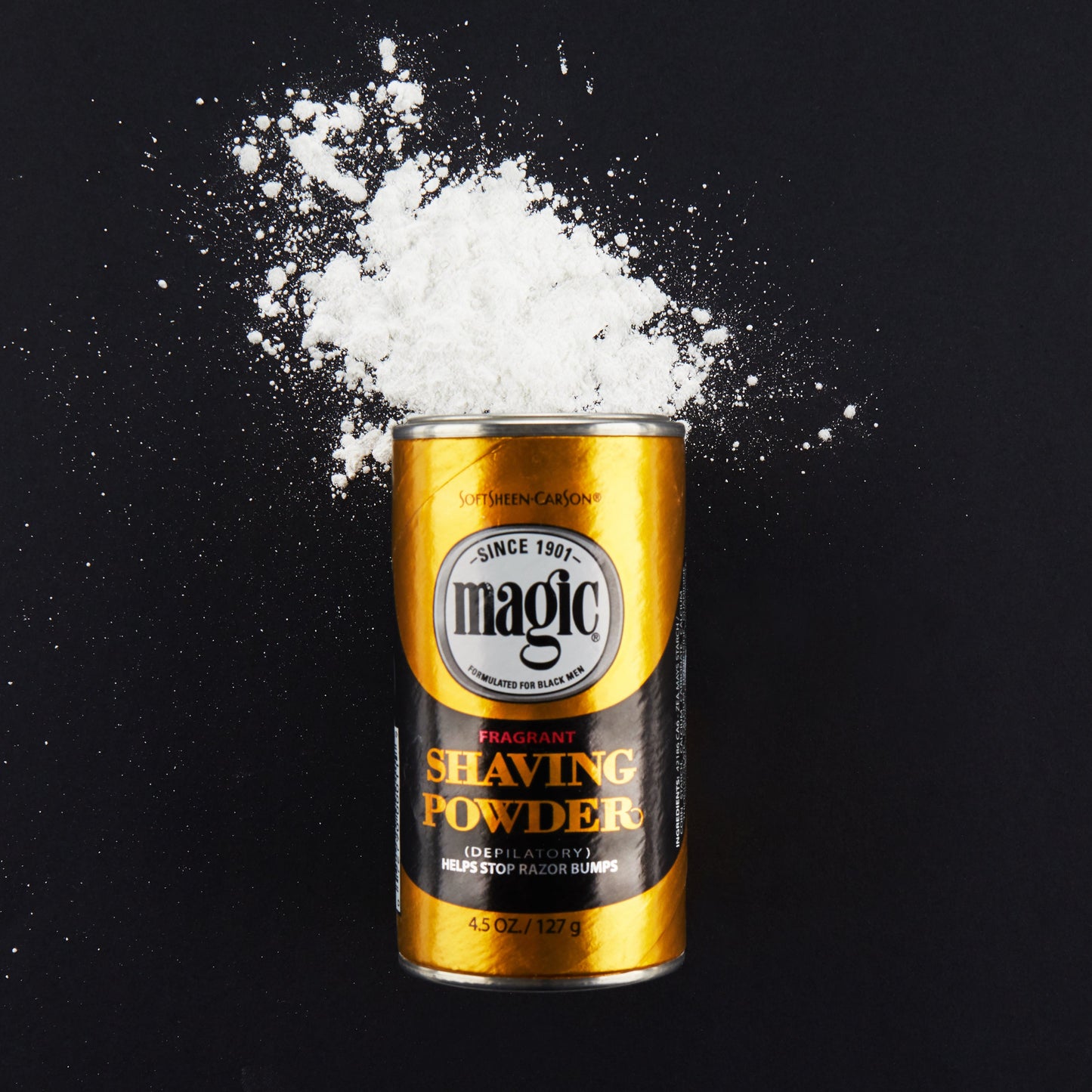 MAGIC FRAGRANT RAZORLESS SHAVING POWDER - GOLD 4.5 OZ.