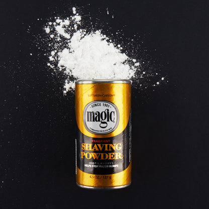 MAGIC FRAGRANT RAZORLESS SHAVING POWDER - GOLD 4.5 OZ.