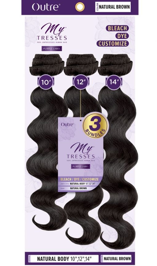 OUTRE MYTRESSES PURPLE LABEL 100% UNPROCESSED HUMAN HAIR- NATURAL BODY