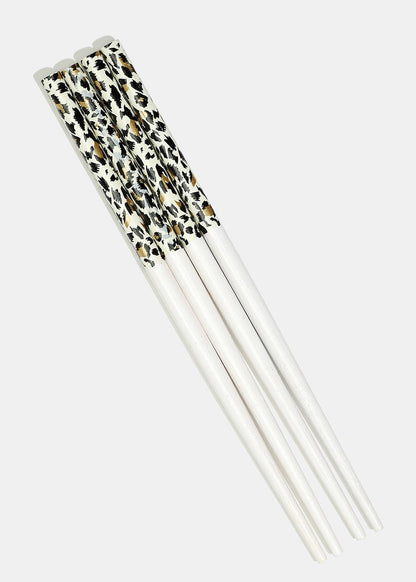 ANIMAL PRINT HAIR STICKS (2 PAIR)