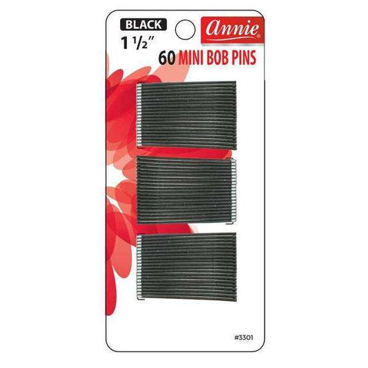 ANNIE BLACK MINI BOB PINS - 1 1/2” (60 CT)