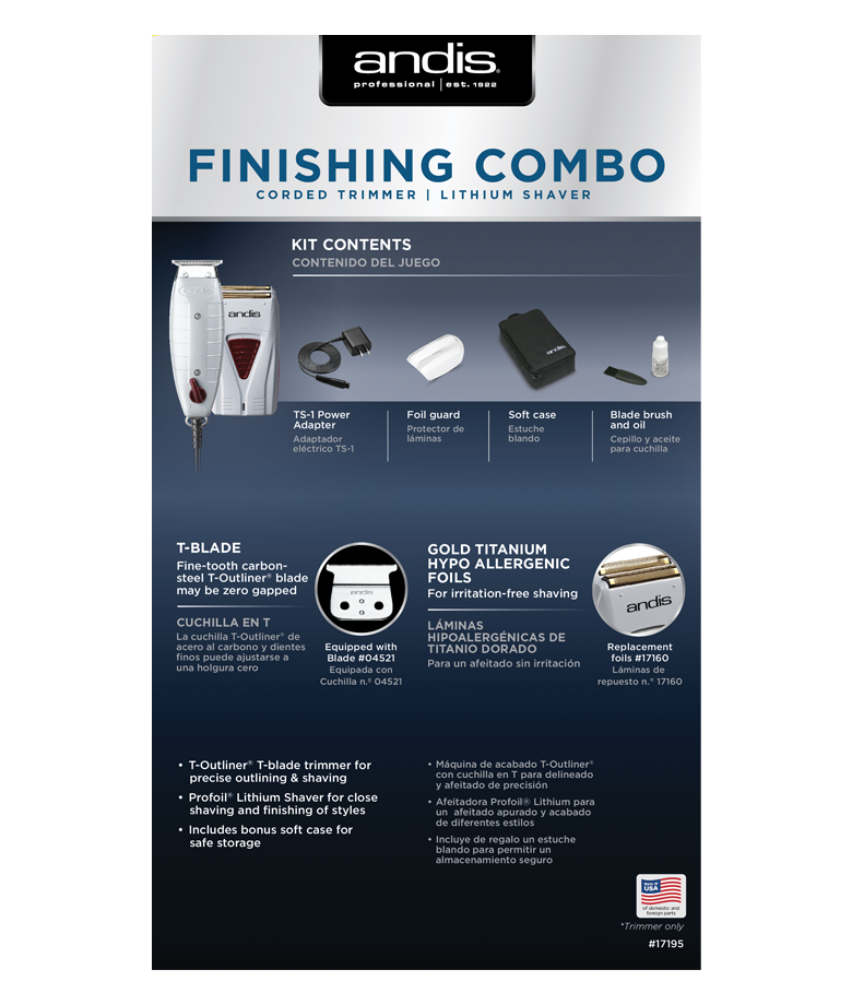 ANDIS FINISHING COMBO