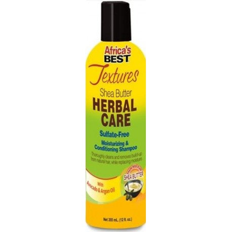 TEXTURES SHEA BUTTER HERBAL CARE SULFATE-FREE MOISTURIZING & CONDITIONING SHAMPOO (12 OZ.)