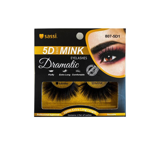SASSI 5D EXTRA LONG FAUX MINK DRAMATIC LASHES