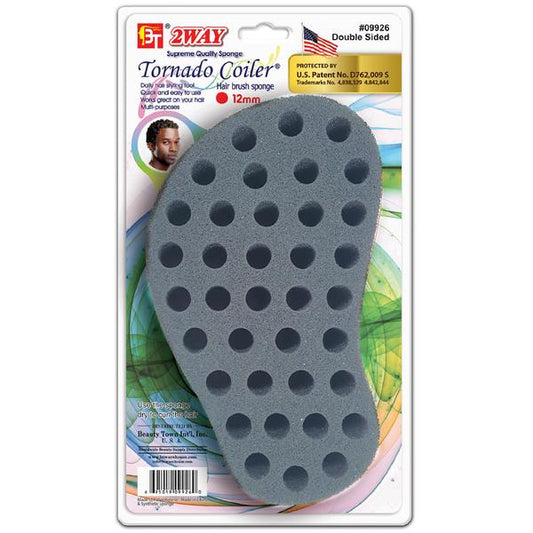 BEAUTY TOWN TORNADO COILER HAIR SPONGE 2 WAY DOUBLE SIDED 12MM