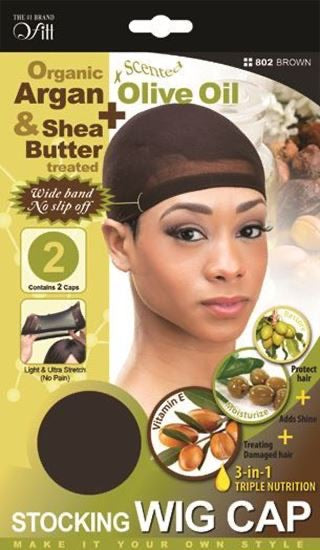 QFITT ORGANIC ARGAN & OLIVE PLUS CASTOR & PEPPERMINT OIL STOCKING WIG CAP