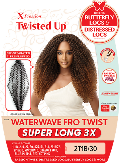 X-PRESSION TWISTED UP WATERWAVE FRO TWIST SUPER LONG 3X
