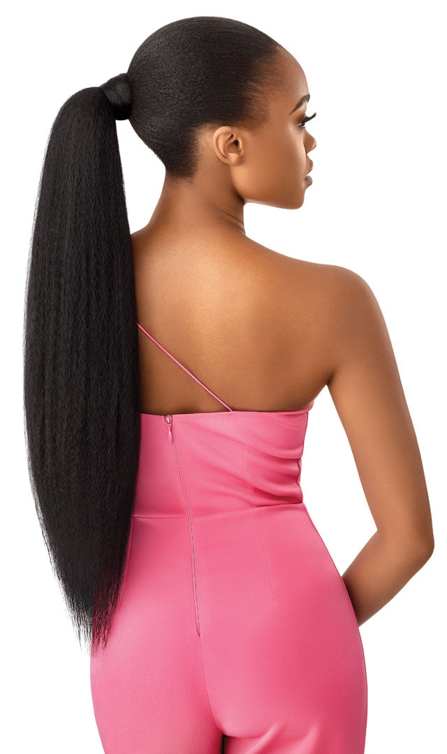 OUTRE PRETTY QUICK JUMBO KINKY STRAIGHT WRAP PONYTAIL