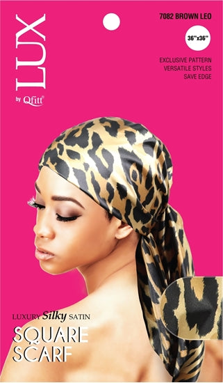 QFITT LUX SILKY SATIN SQUARE SCARF(LEO) - PATTERN