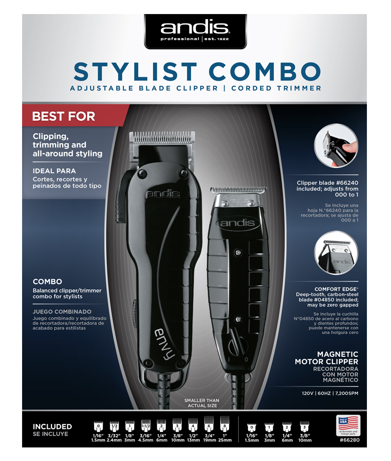 ANDIS STYLIST COMBO ENVY #66280