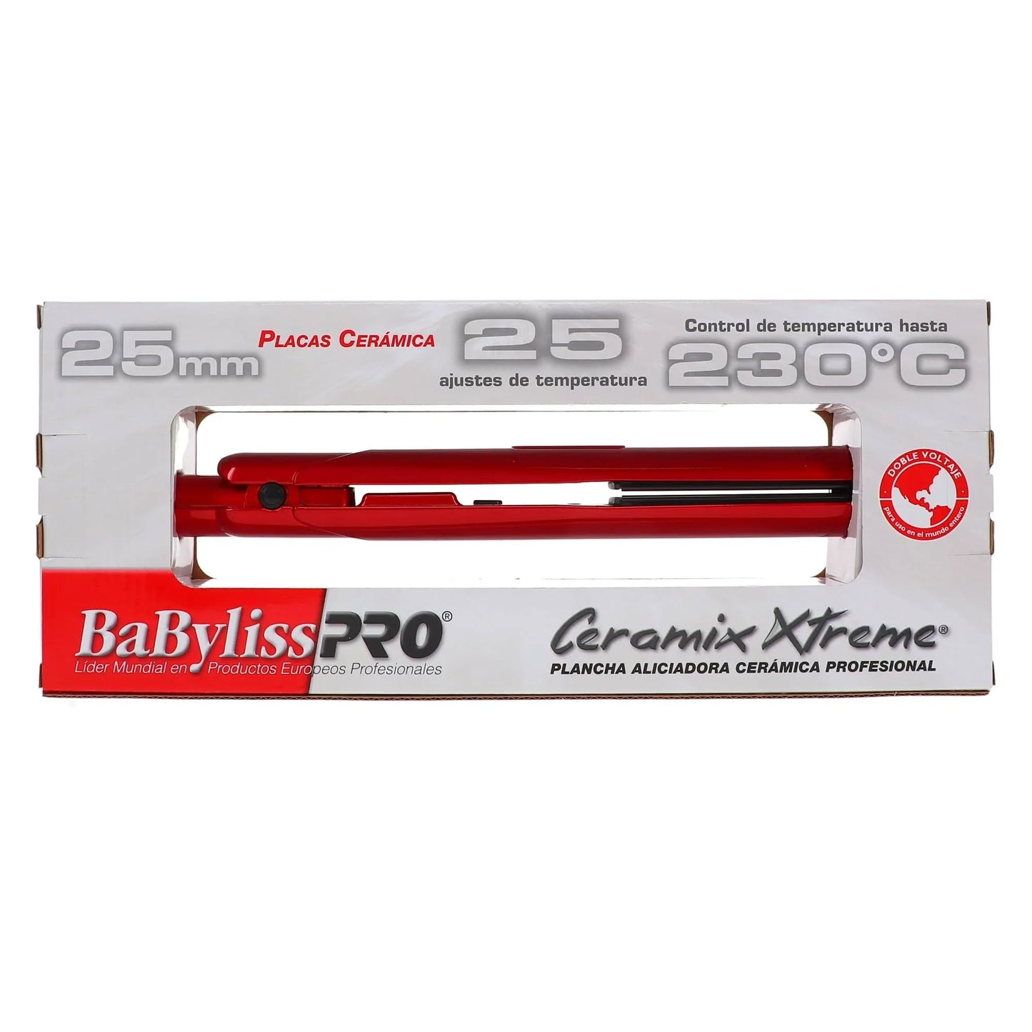 BABYLISSPRO CERAMIX XTREME 1" STRAIGHTENING IRON (RED)