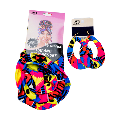 ANA BEAUTY PREMIUM TURBAN & EARRINGS SET