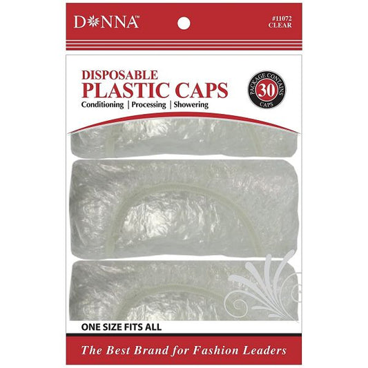 DONNA DISPOSABLE PLASTIC CAPS CLEAR