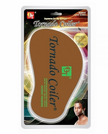 BEAUTY TOWN TORNADO COILER HAIR BRUSH SPONGE 8MM LIME GREEN