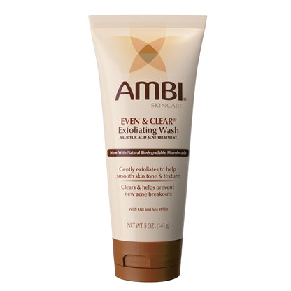 AMBI EVEN & CLEAR EXFOLIATING WASH 5 OZ.