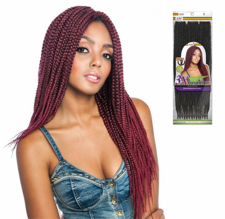AFRI NAPTURAL 3X PRE-STRETCHED BOX BRAID 20”(TWB301)