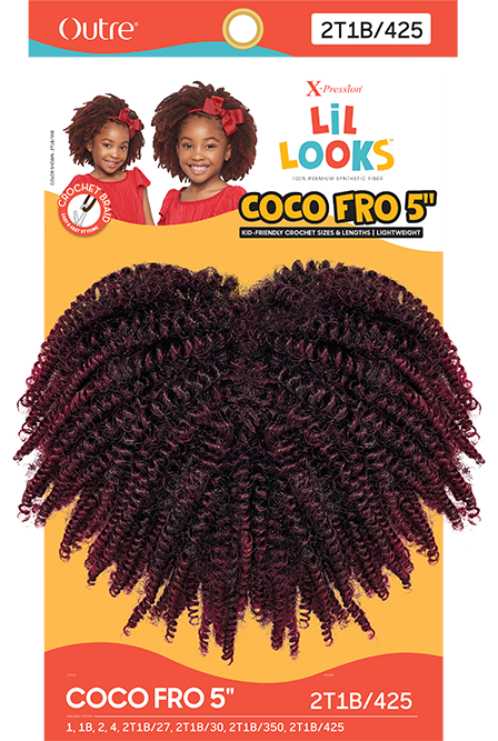 OUTRE SYNTHETIC X-PRESSION LIL LOOKS CROCHET BRAID COCO FRO 5"