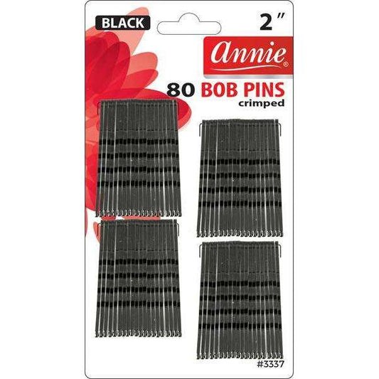 ANNIE BLACK CRIMPED BOB PINS - 2” (80CT)