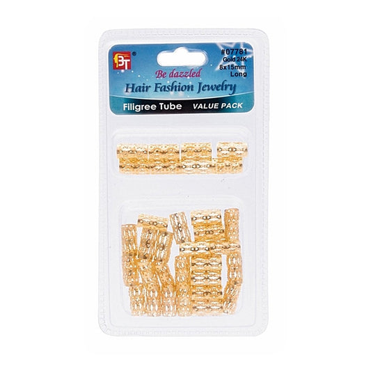 FILIGREE TUBE 8MM X 15MM VALUE PACK 40PCS