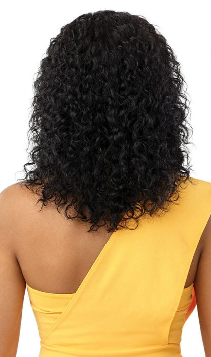 OUTRE 100% UNPROCESSED HUMAN HAIR LACE PART - WET & WAVY WIG - NATURAL CURLY 14”