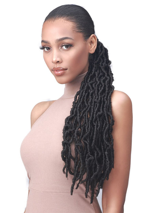 BOBBI BOSS HUMAN HAIR BLEND TRESS UP PONYTAIL - NU LOCS 24"