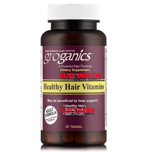 GROGANICS 2-A-DAY HEALTHY HAIR VITAMINS 30CT