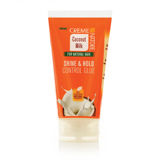 CREME OF NATURE COCONUT MILK SHINE & HOLD CONTROL GLUE 5.1 OZ.