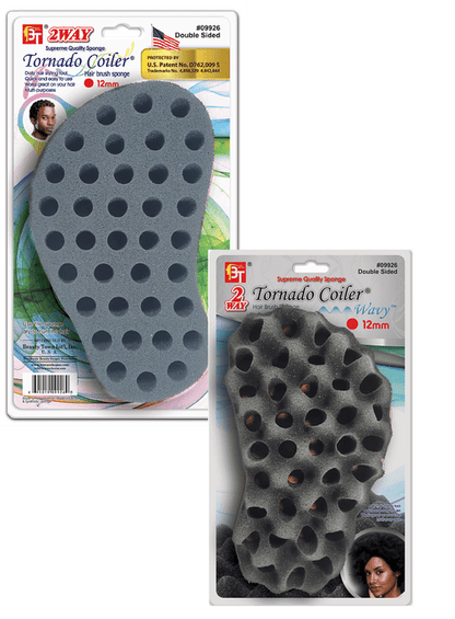 BEAUTY TOWN TORNADO COILER HAIR SPONGE 2 WAY DOUBLE SIDED 12MM