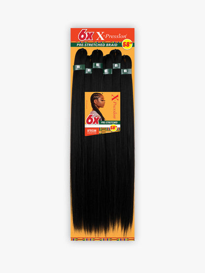 SENSATIONNEL 6X X-PRESSION PRE-STRETCHED BRAID 58″