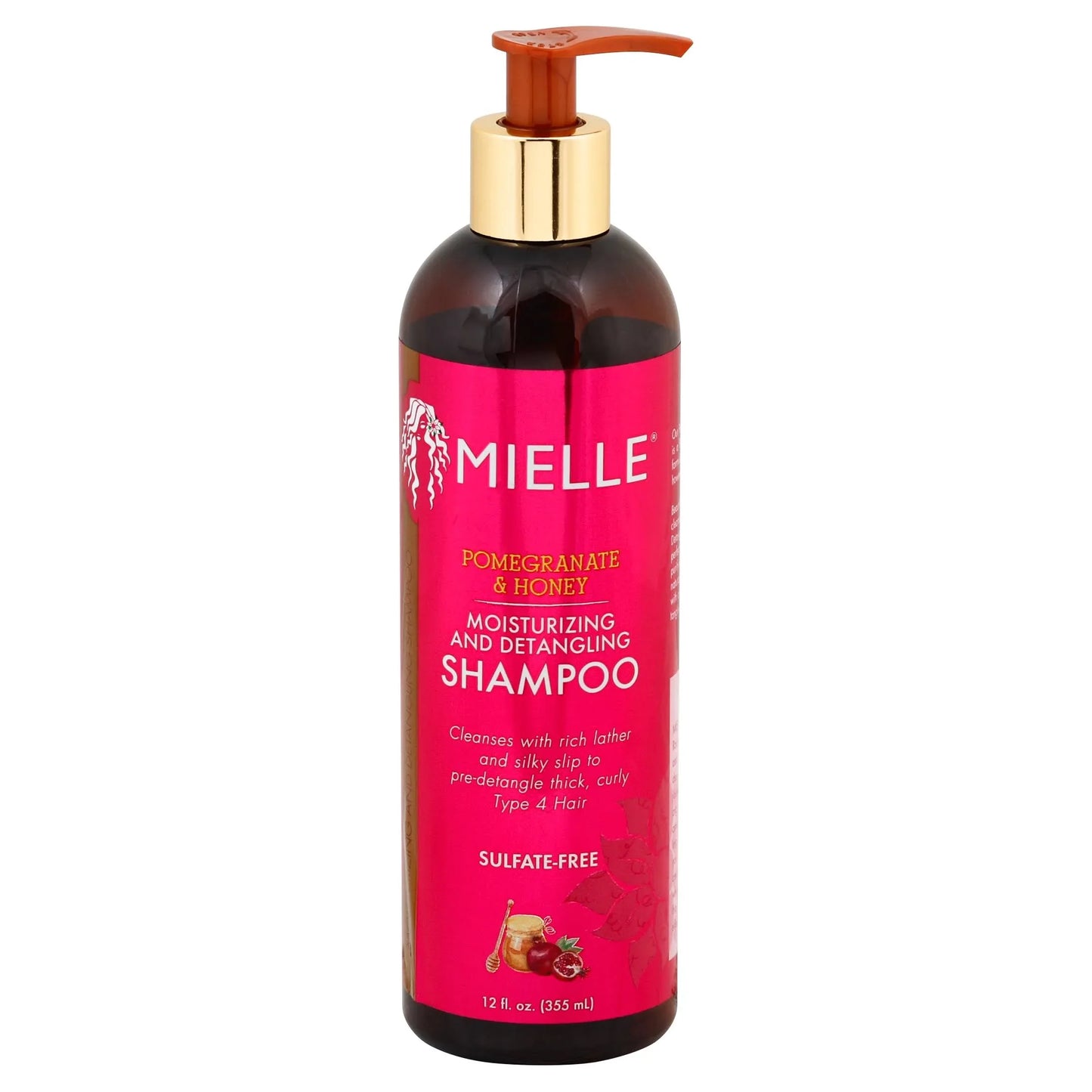 MIELLE POMEGRANATE & HONEY MOISTURIZING & DETANGLING SHAMPOO 12 OZ.