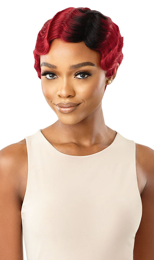 100% HUMAN HAIR FINGER WAVE FULL WIG - AMORA