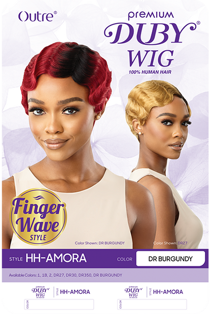 100% HUMAN HAIR FINGER WAVE FULL WIG - AMORA