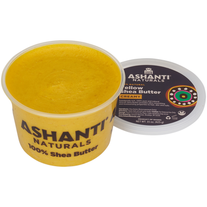 ASHANTI 100% YELLOW CREAMY SHEA BUTTER 8 OZ.
