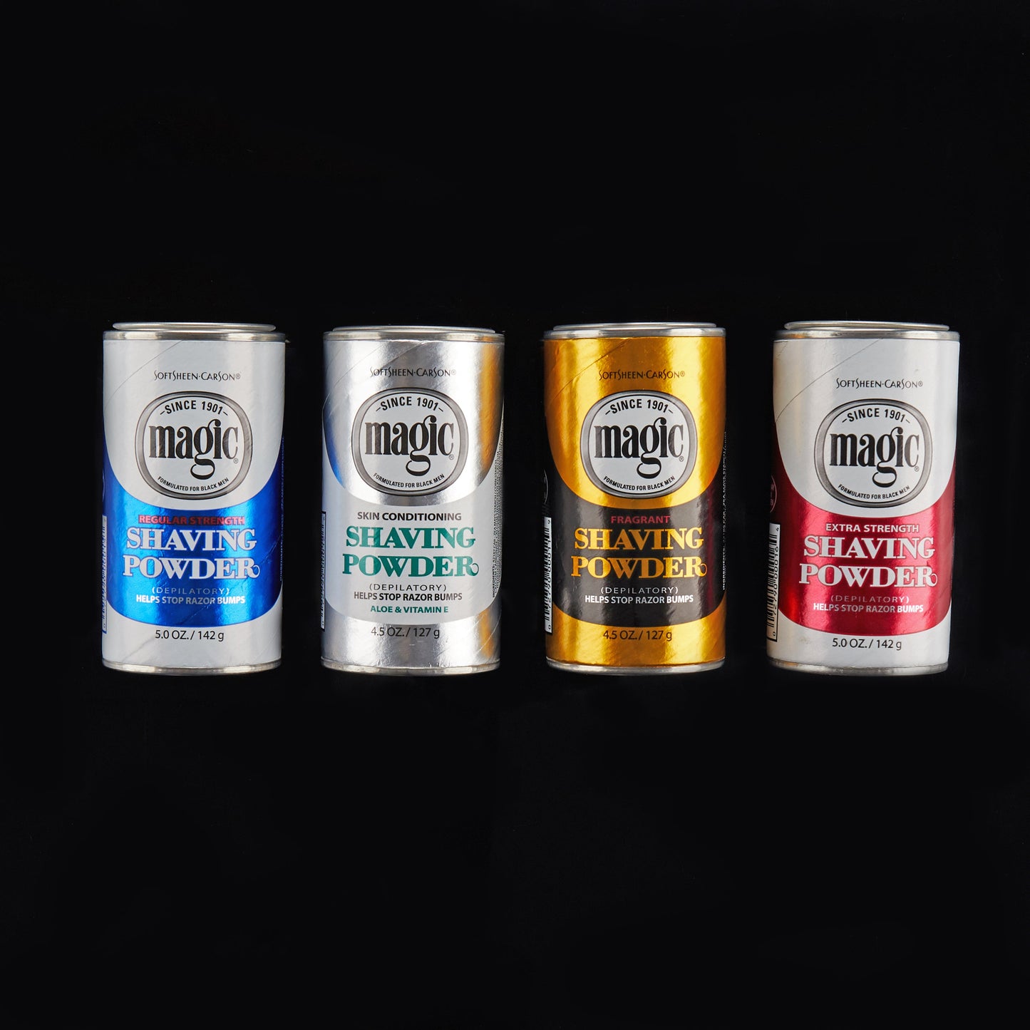 MAGIC FRAGRANT RAZORLESS SHAVING POWDER - GOLD 4.5 OZ.