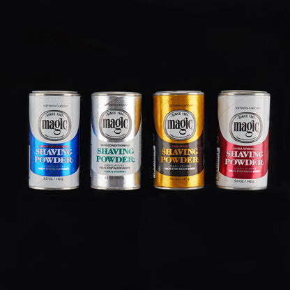 MAGIC FRAGRANT RAZORLESS SHAVING POWDER - GOLD 4.5 OZ.