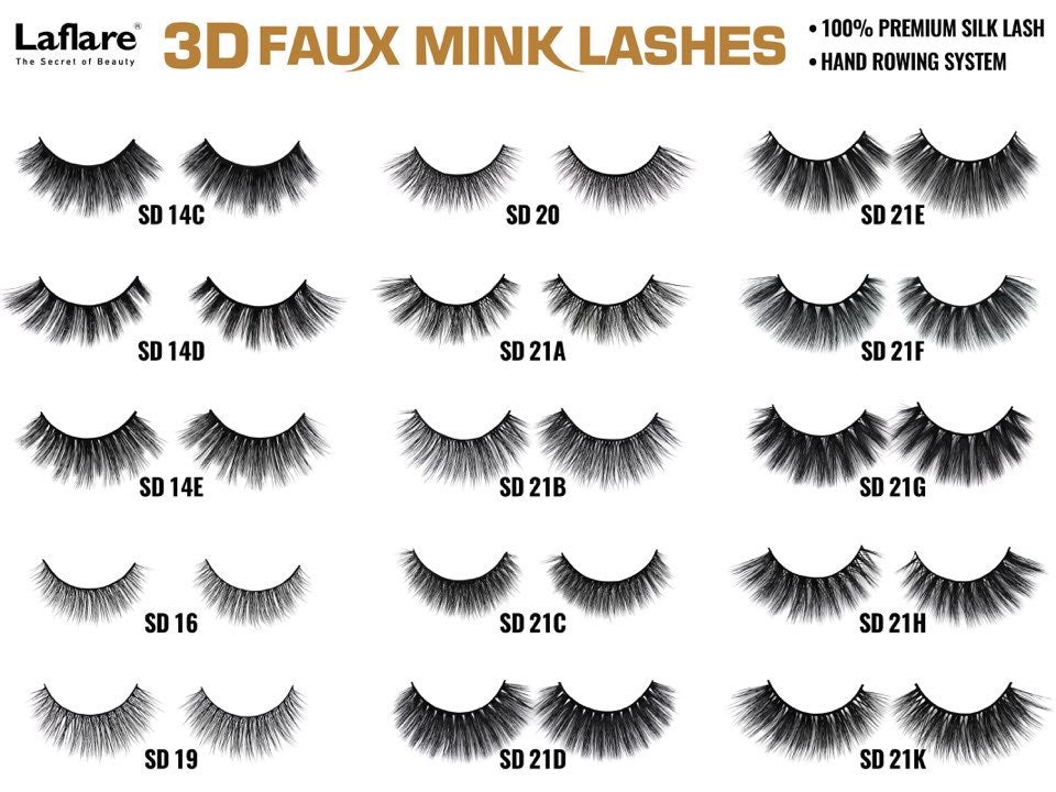 LAFLARE 3D FAUX MINK EYELASHES