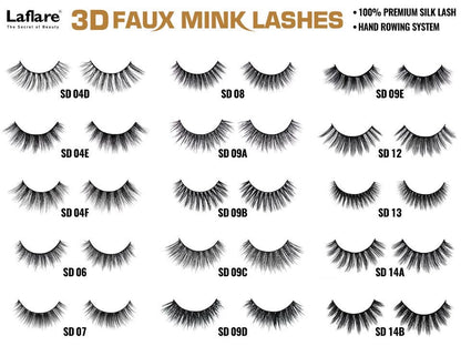 LAFLARE 3D FAUX MINK EYELASHES