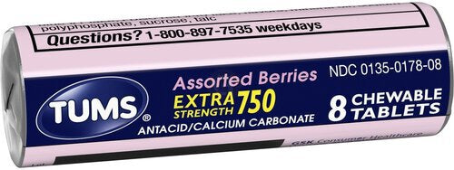 TUMS EXTRA STRENGTH 750 ASSORTED BERRIES