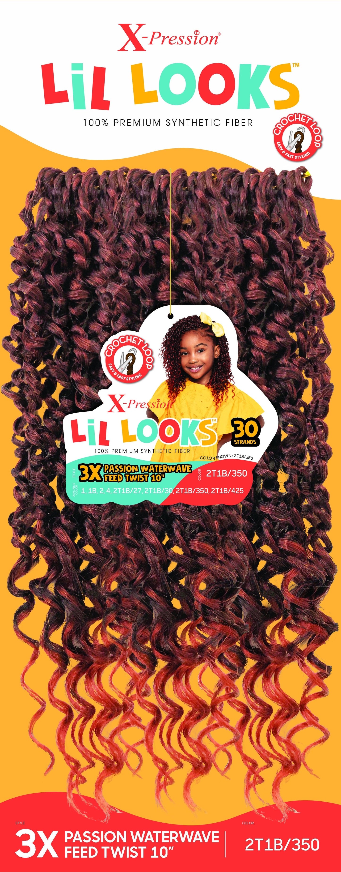 OUTRE X-PRESSION LIL 3X LOOKS CROCHET BRAID - PASSION WATERWAVE FEED TWIST 10"