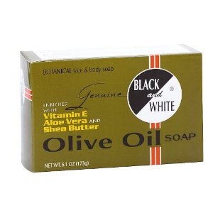 BLACK & WHITE OLIVE OIL SOAP 6.1 OZ.