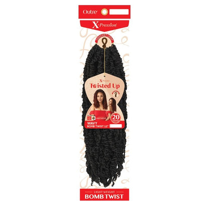 OUTRE SYNTHETIC X-PRESSION TWISTED UP CROCHET BRAID - WAVY BOMB TWIST 24"