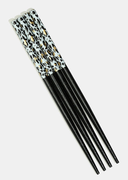 ANIMAL PRINT HAIR STICKS (2 PAIR)