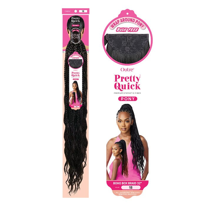 OUTRE PRETTY QUICK WRAP PONYTAIL BOHO BOX BRAID 32"
