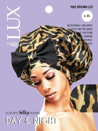 QFITT LUXURY SILKY SATIN DAY & NIGHT CAP-L/XL (7062 LEO)