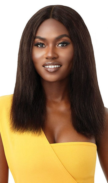 OUTRE 100% UNPROCESSED HUMAN HAIR LACE PART - WET & WAVY WIG - NATURAL WAVE 16″