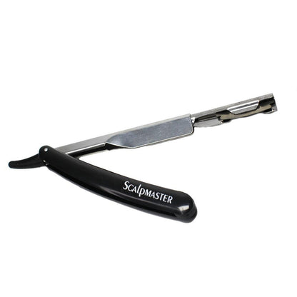 SCALPMASTER STRAIGHT RAZOR W/ 5 BLADES